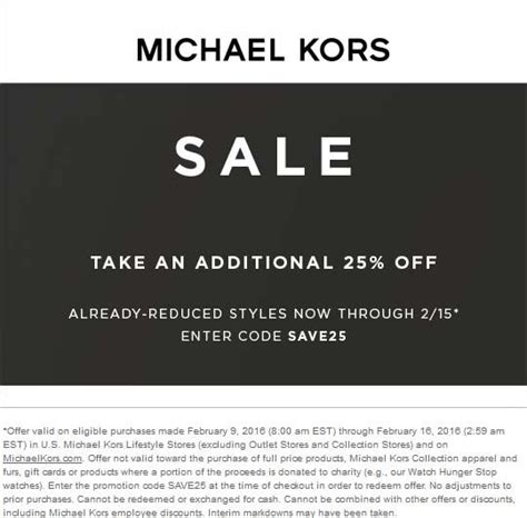 michael kors promo code today